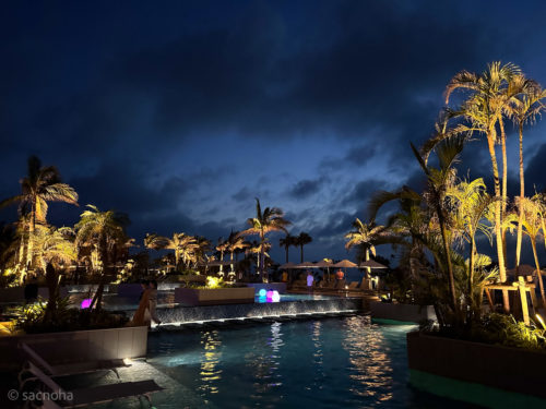 フサキビーチリゾートホテル＆ヴィラズのナイトプール